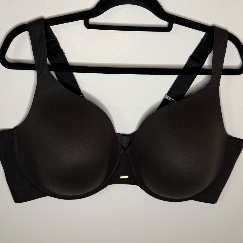 Cacique Lightly Lined Full Coverage Bra Black 46DDD 11422457 RN118641‎ Fast Ship